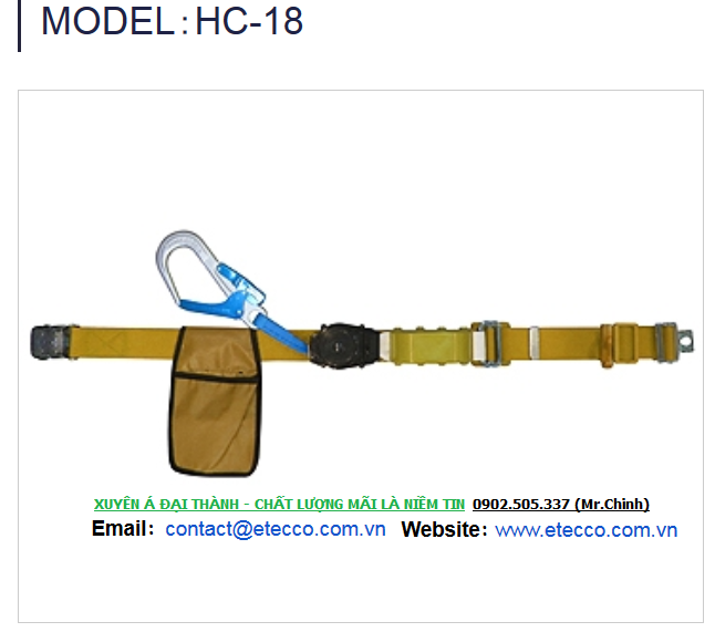 bộ dây an toàn Haru Nhật Bản HC-18 - bộ đai có thể thu vào bộ dây an toàn Haru Nhật Bản HC-18 - bộ đai có thể thu vào