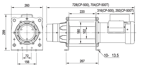 ban-ve-toi-dien-cp-500-500t-dai-loan Bản vẽ tời điệnCP-500 Đài Loan