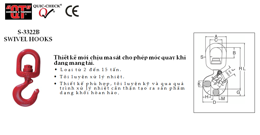 Móc cẩu chịu ma sát Móc cẩu chịu ma sát
